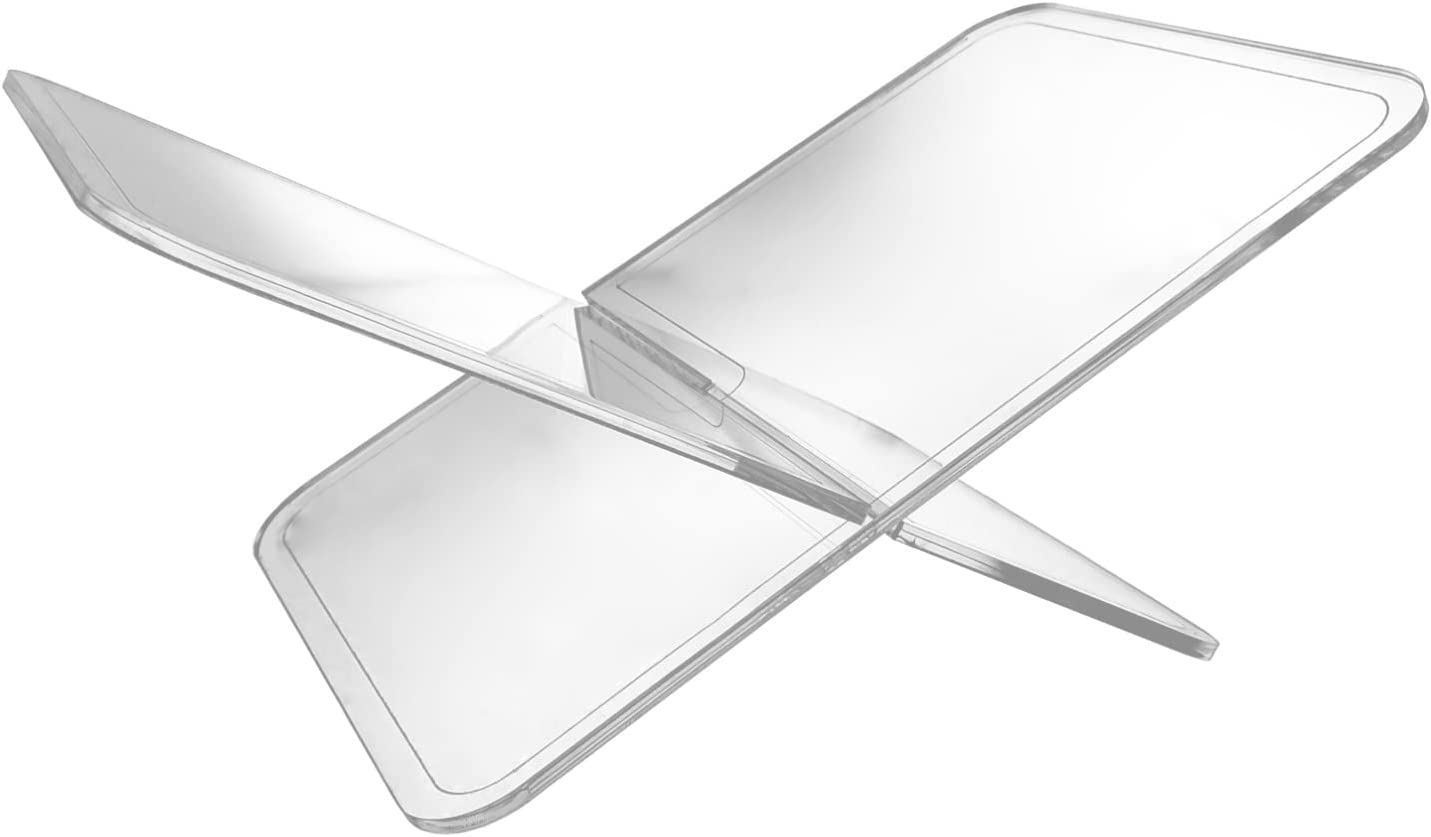 AMIAZI™ Acrylic Quran stand holder cookbook Rahail stand for open and closed book X - shaped clear easel mini Elegant Display for Holy Book
